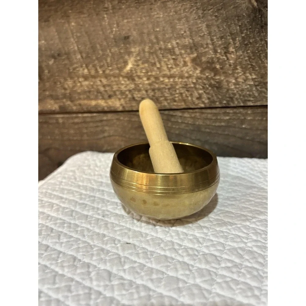 Brass Singing Bowl‎ With Striker 4 Inches